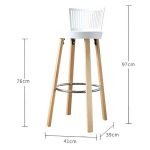 Aspire Plastic Bar Stool - Image 3
